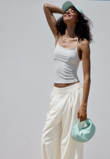 Light tech joggers with elasticated waistband — Stone 4