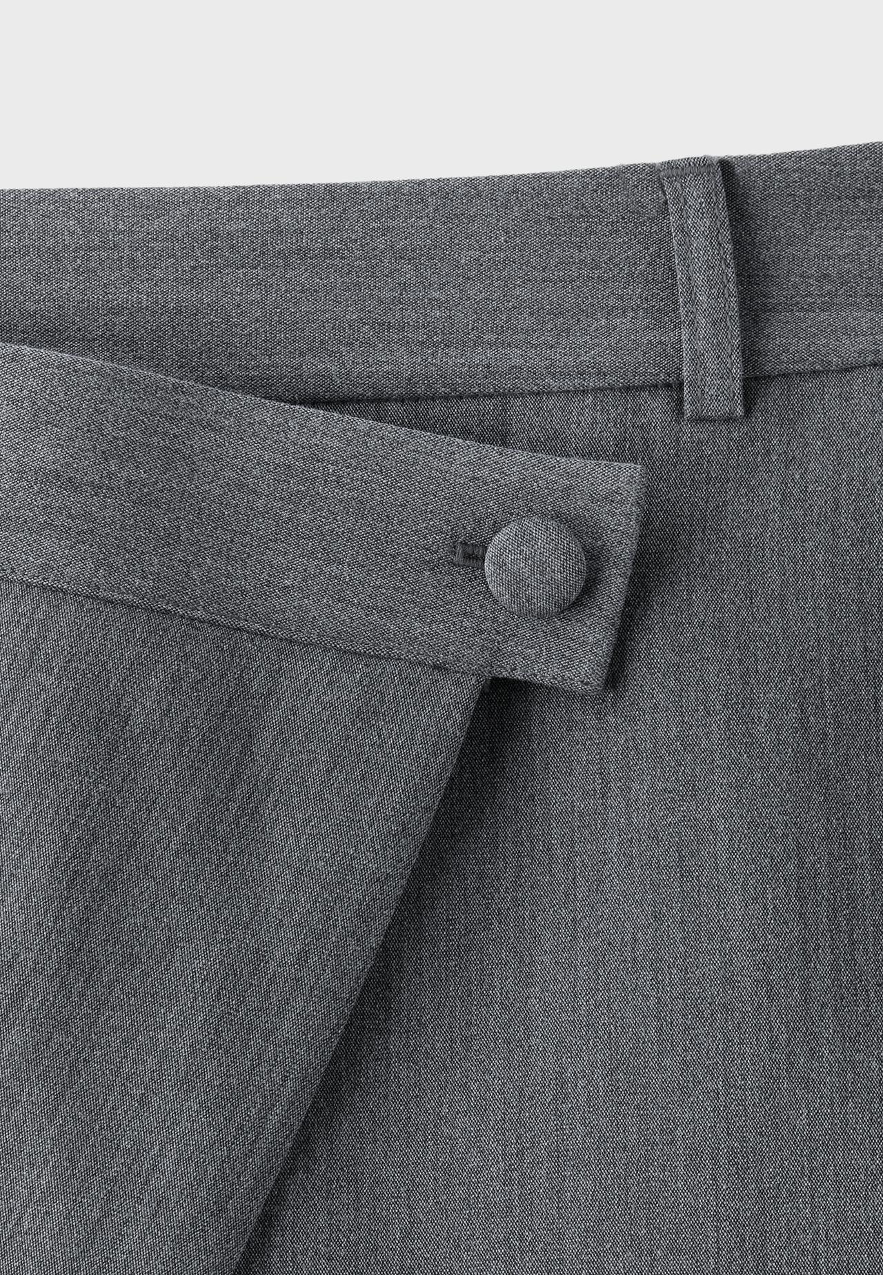 Crossover mini skort — Grey melange
