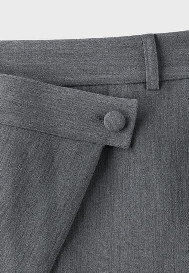 Crossover mini skort — Grey melange 9
