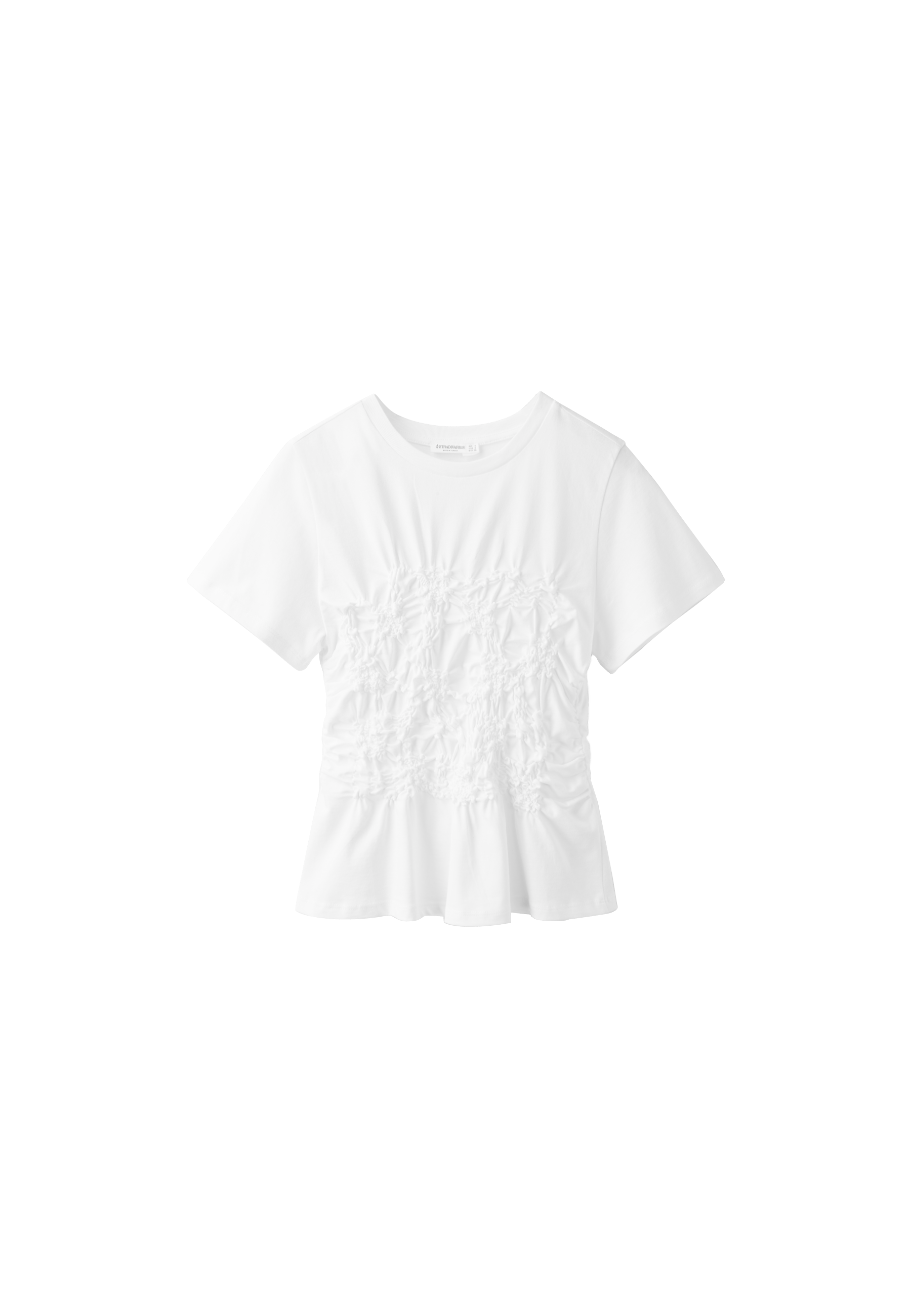Gathered T-shirt — Ecru
