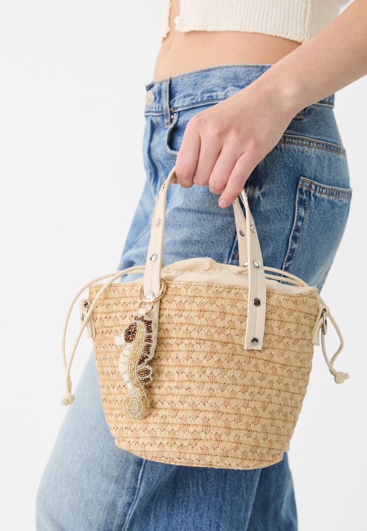 Stradivarius Μπρελόκ Γούρι Ιππόκαμπος Χρυσαφί Os φωτογραφία