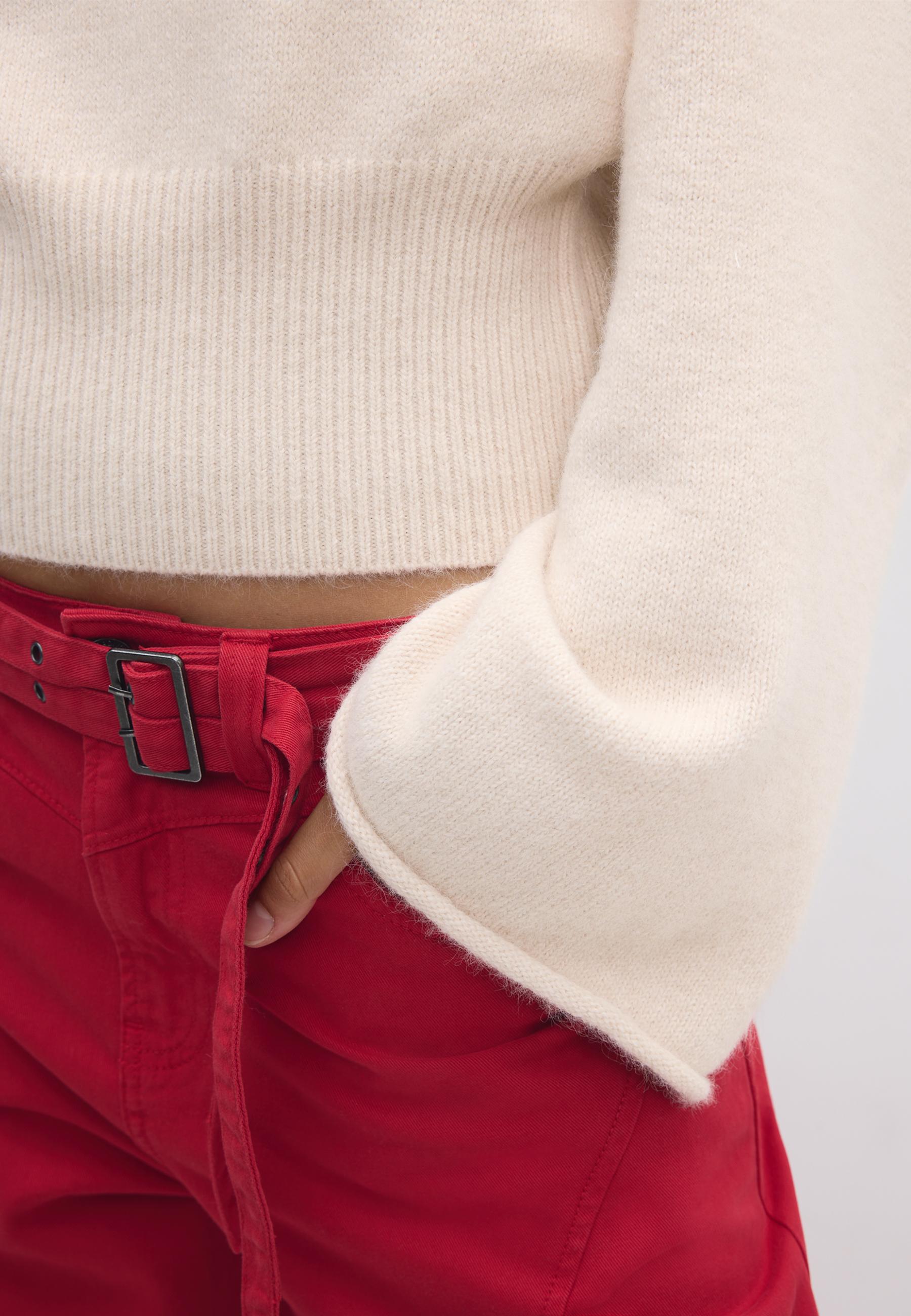 Soft knit waistband jumper — Stone
