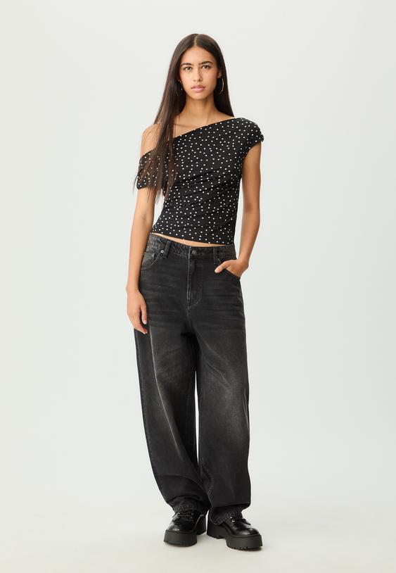 camiseta asimetrica topos