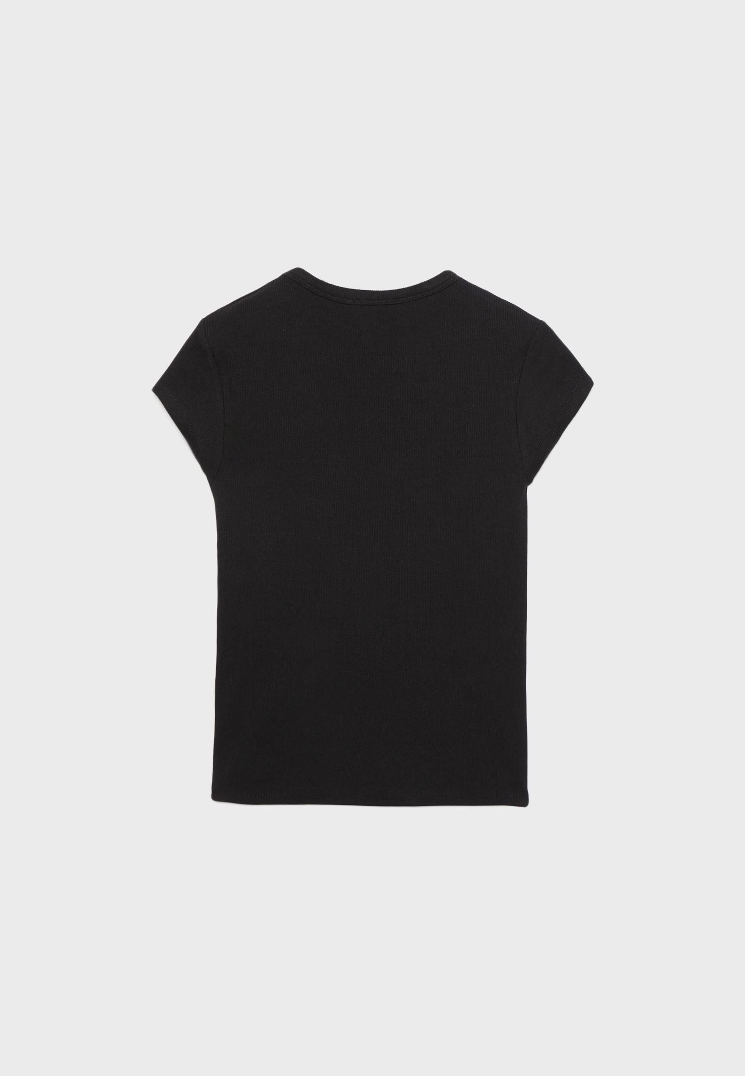 Ribbed T-shirt - Women's fashion | Stradivarius Worldwide