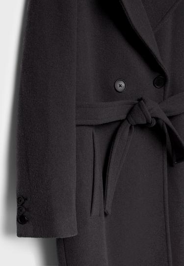 Belted midi coat — Black 8