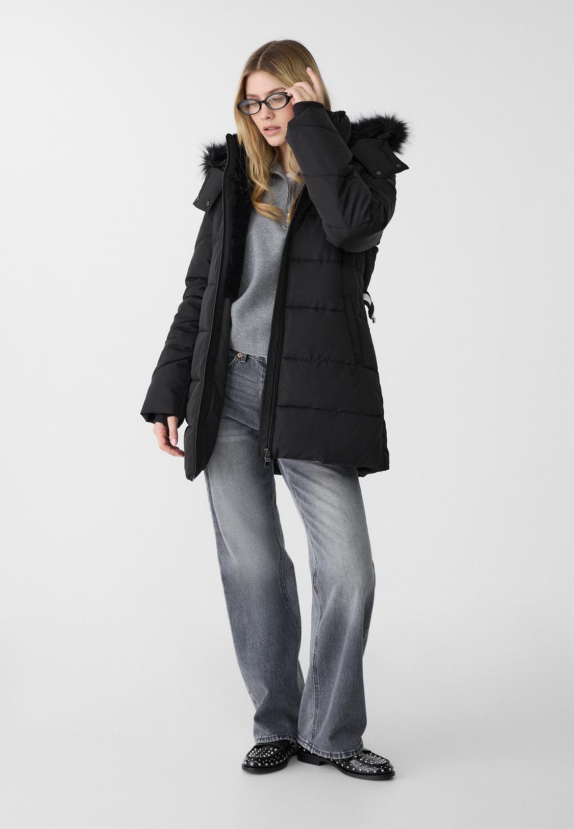 Abrigo Acolchado Zara Abrigo Entallado Anoraks Largos Mujer Abrigo  Acolchado Zara Plumiferos Mujer Largos