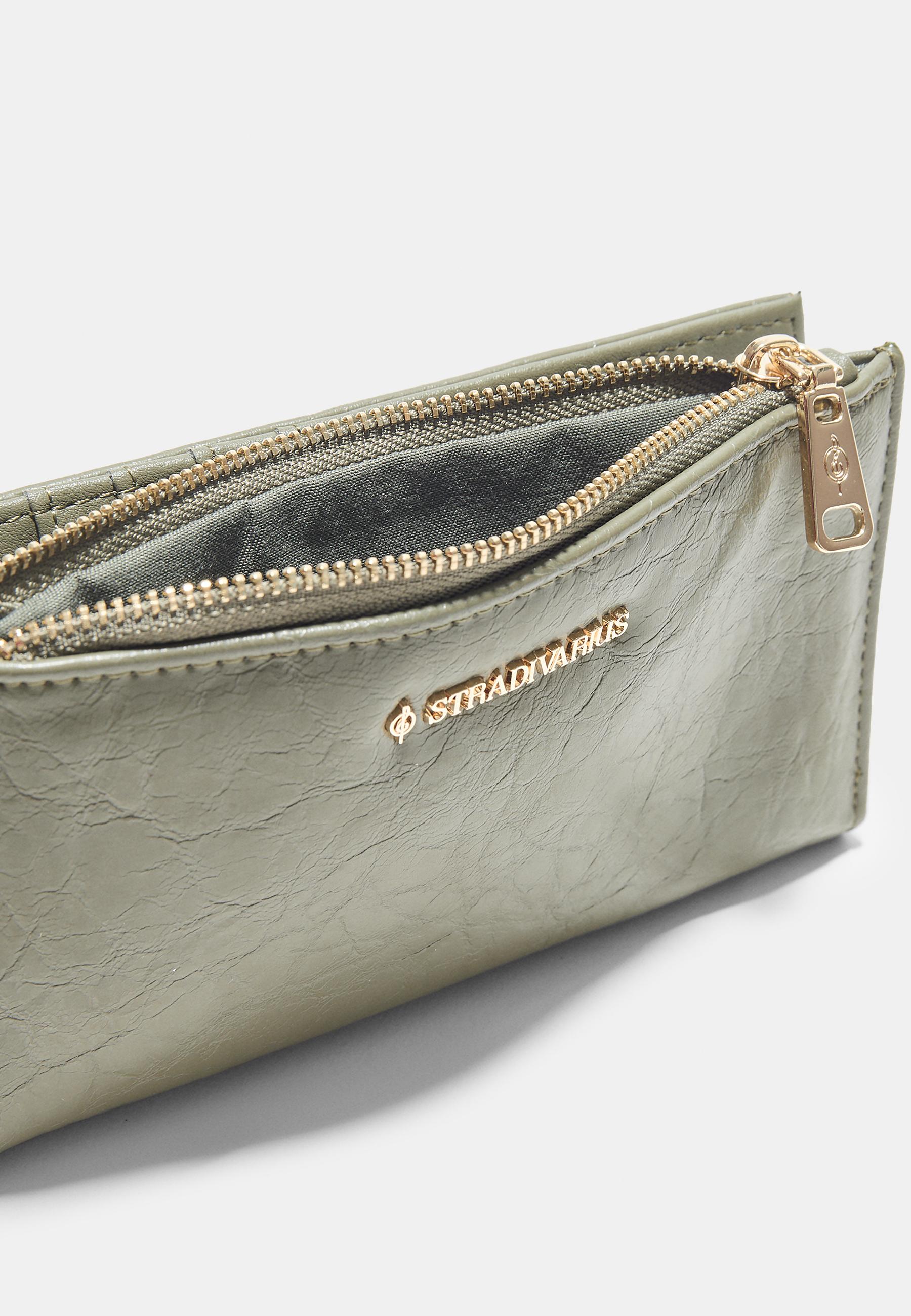 Basic zip-up purse — Khaki (alternate view)