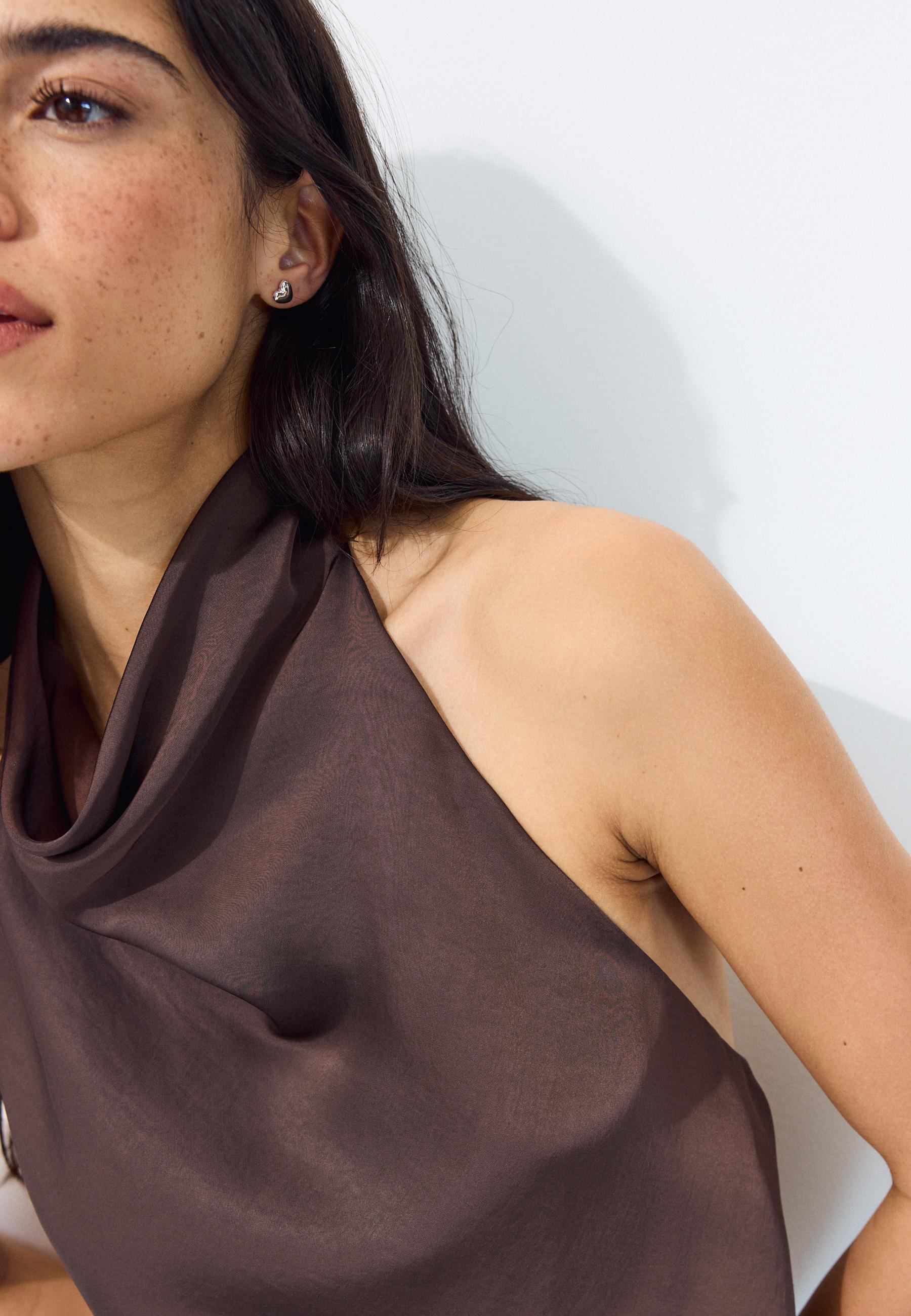 Stradivarius Saten halter top