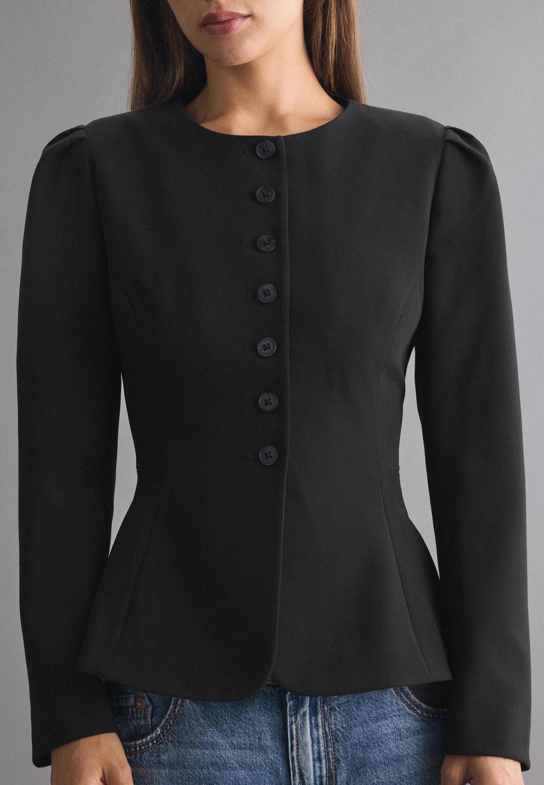 Peplum blazer — Black