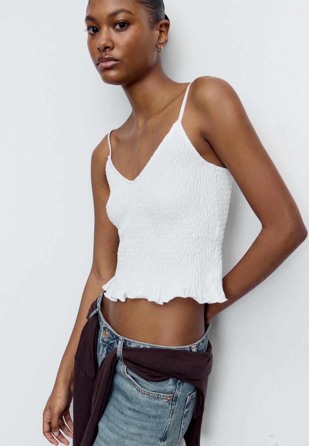 Топ с презрамки с ластици