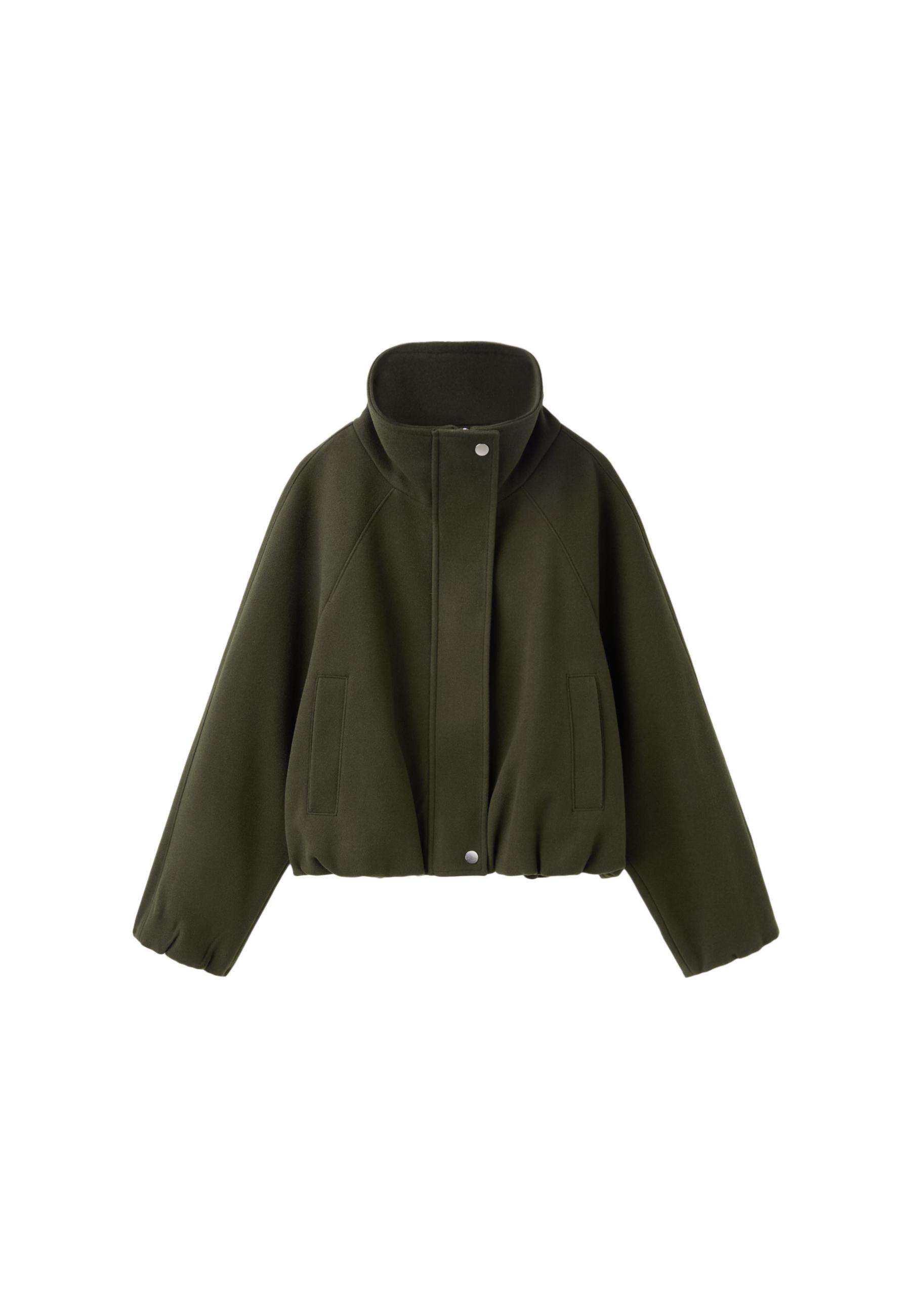 Soft-touch bomber jacket — Khaki