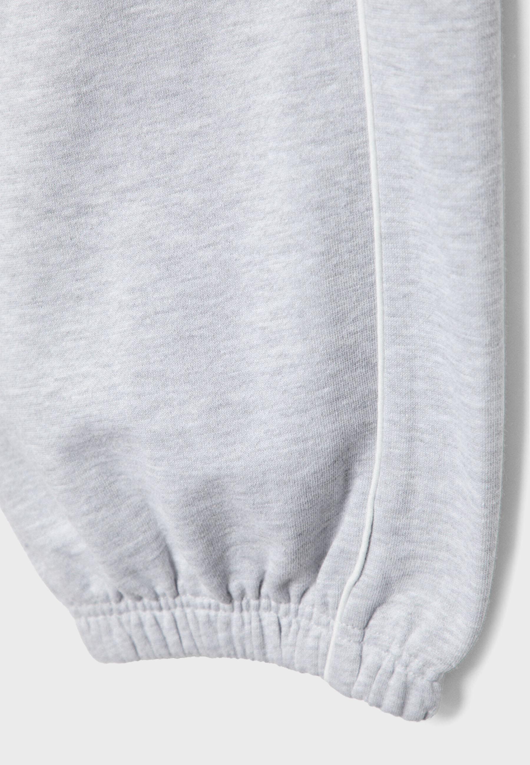 Piping jogger trousers — Grey melange