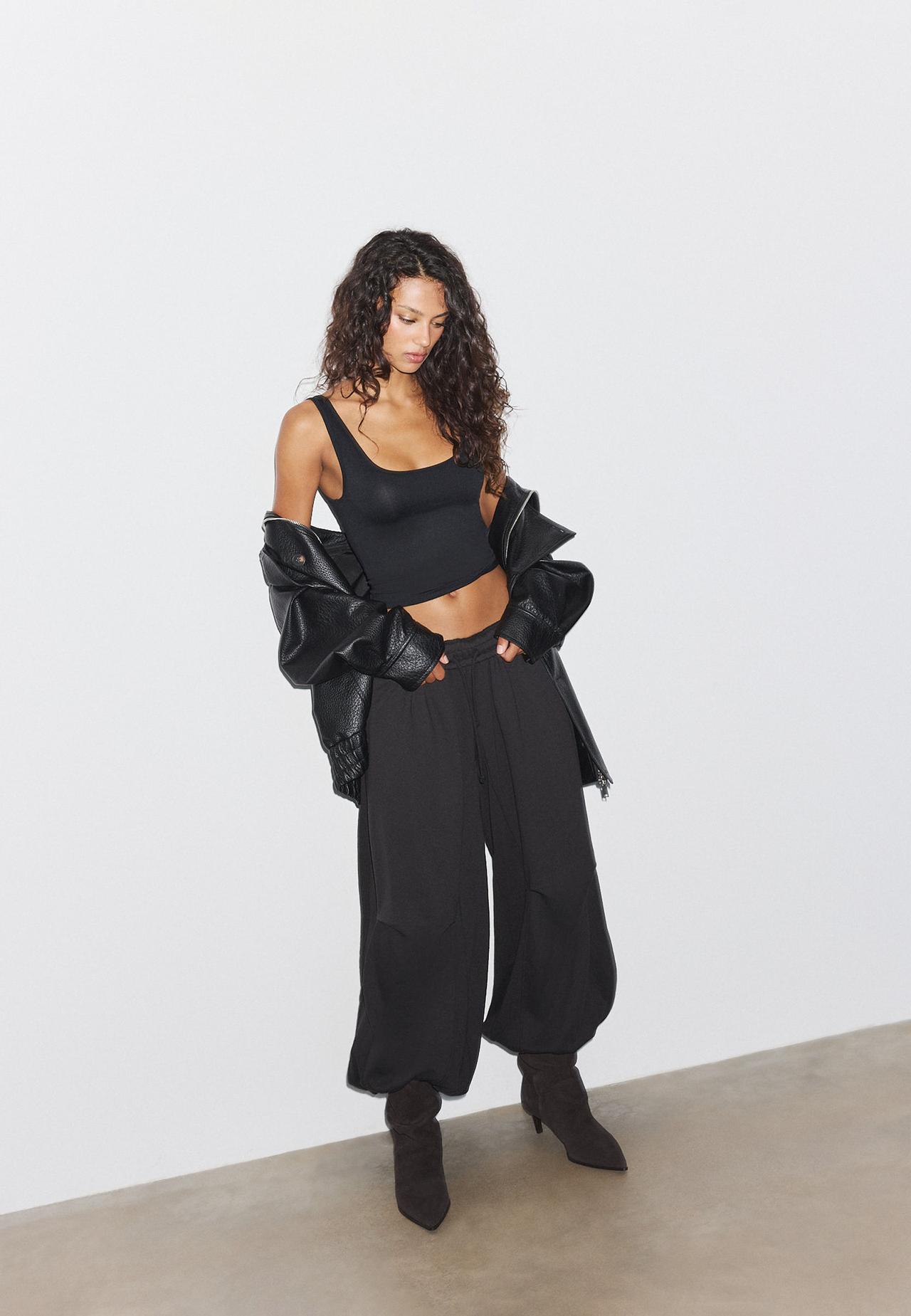 Polyamide T-shirt — Black