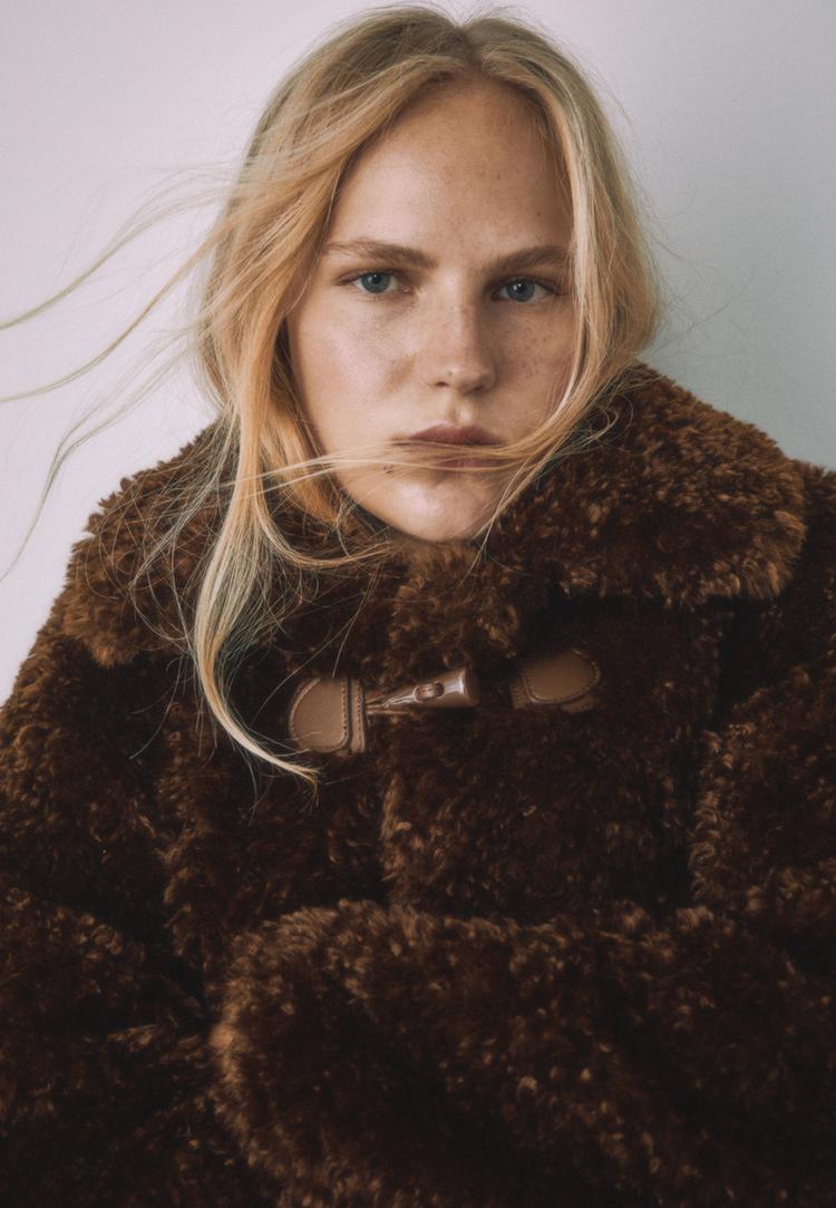 blouson effet peau de mouton