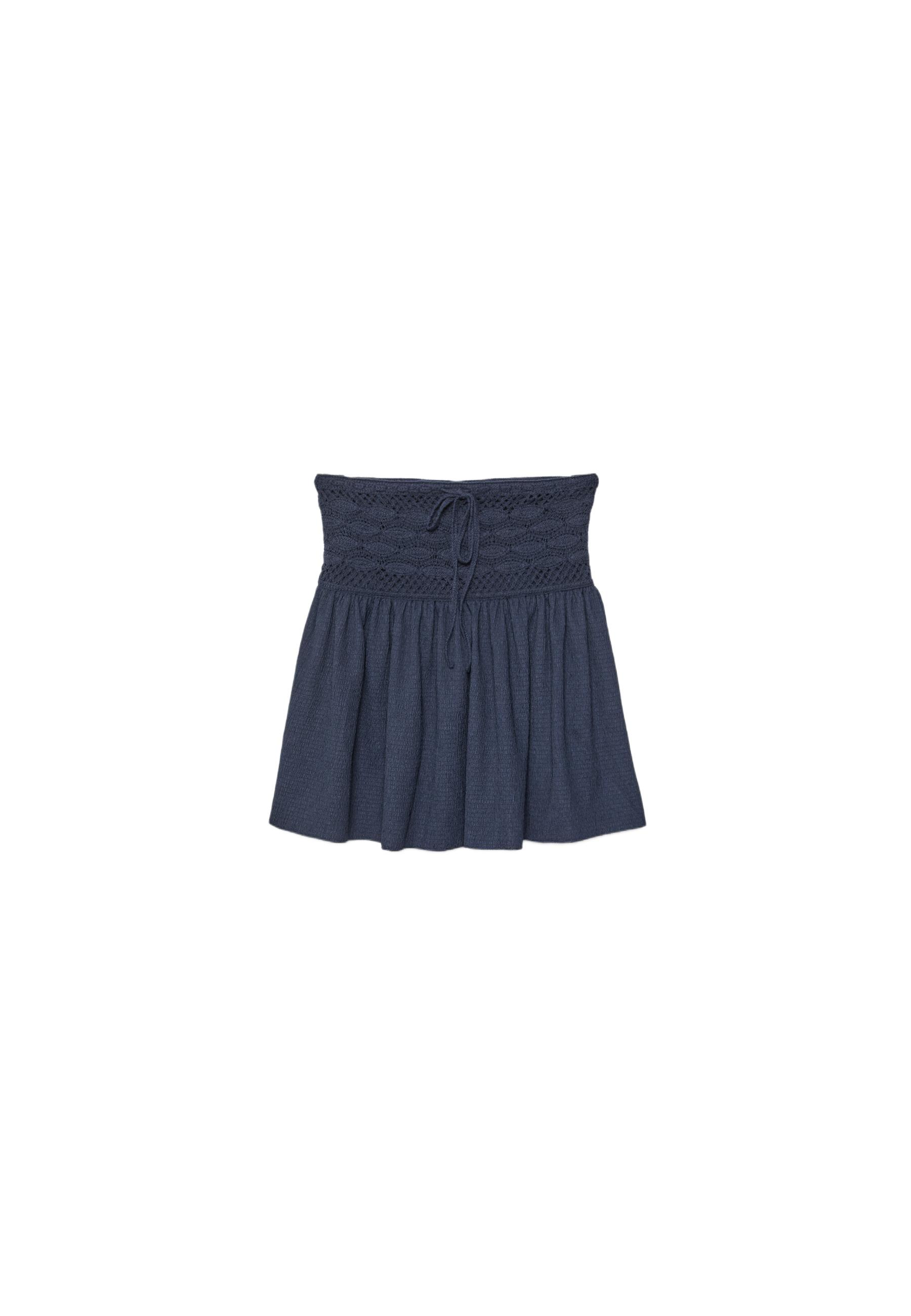 Crochet bandeau top — Dark blue