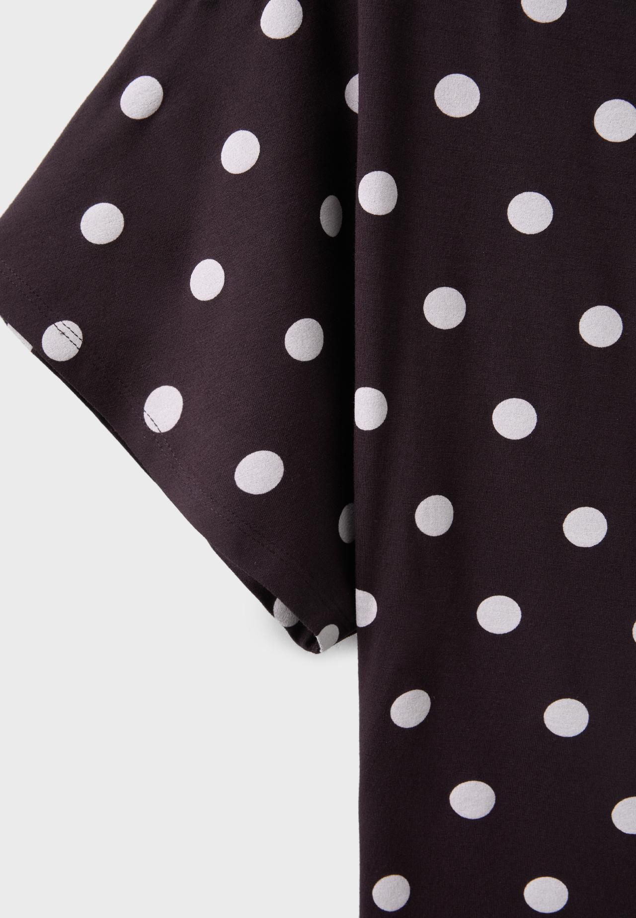Short sleeve boat neck T-shirt — Brown