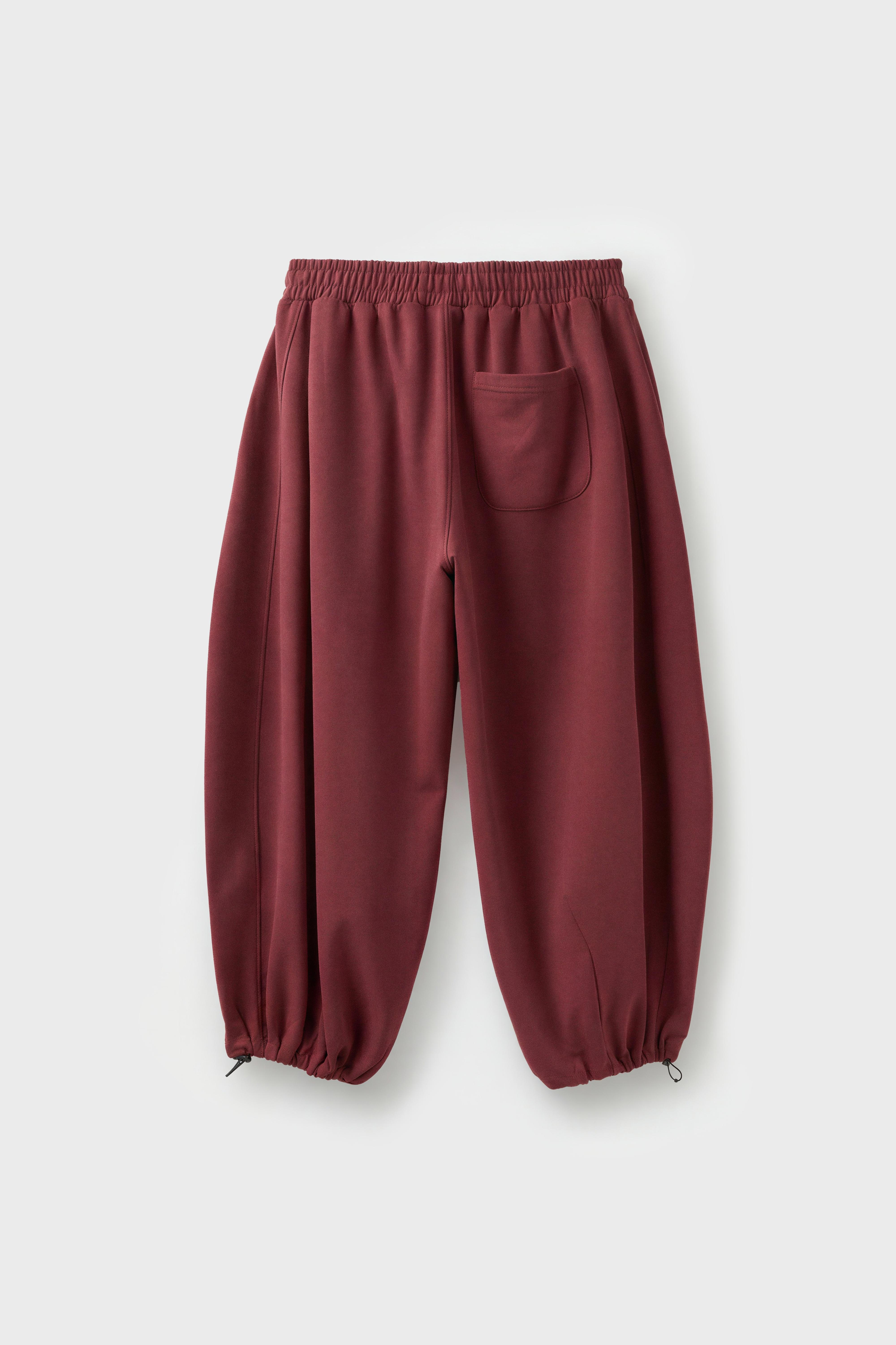 Balloon jogger trousers with toggles — Dark red