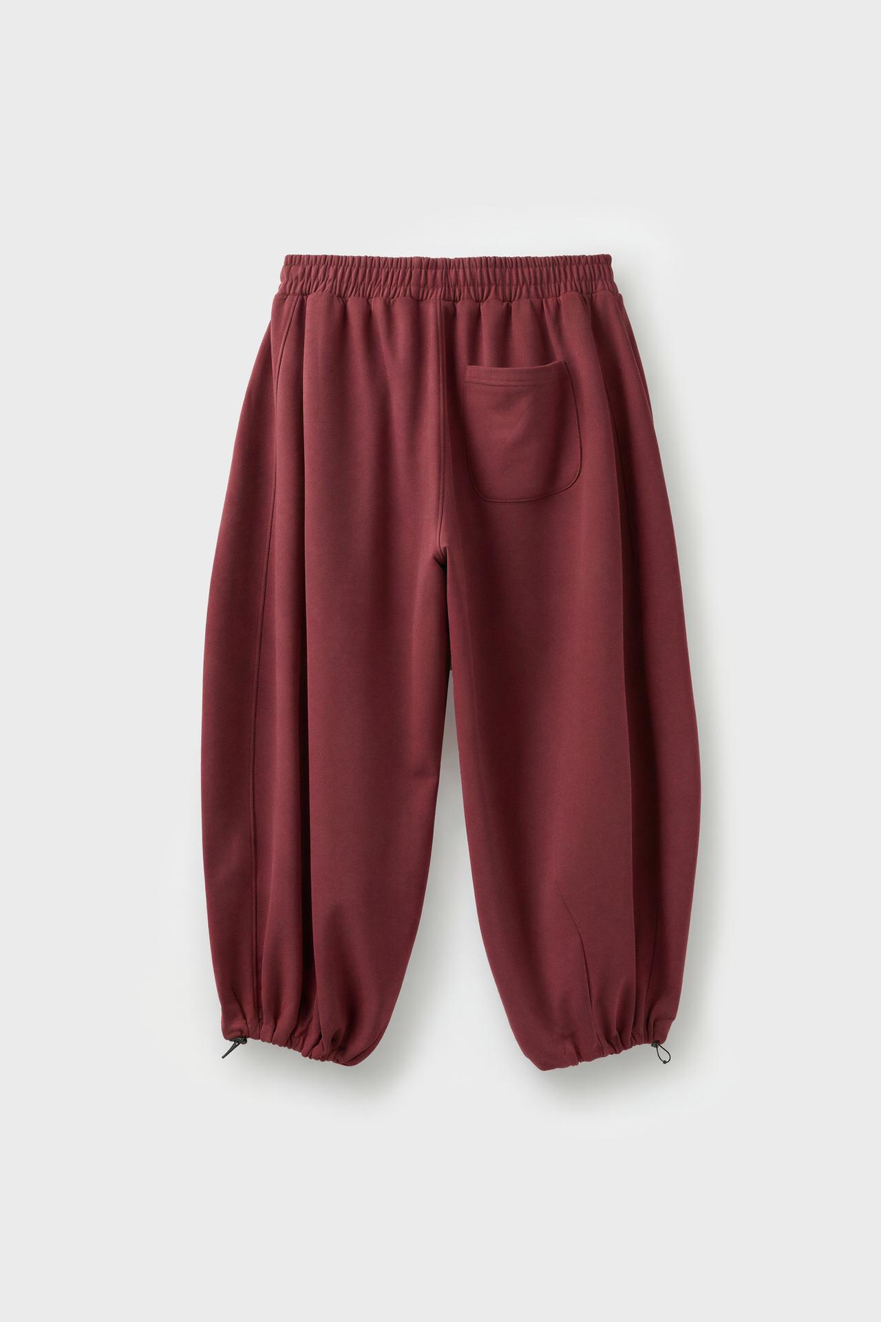 Balloon jogger trousers with stoppers — Dark red
