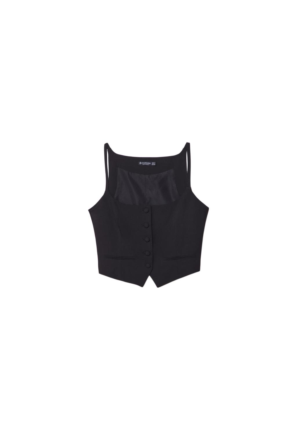 Top habillé à boutons