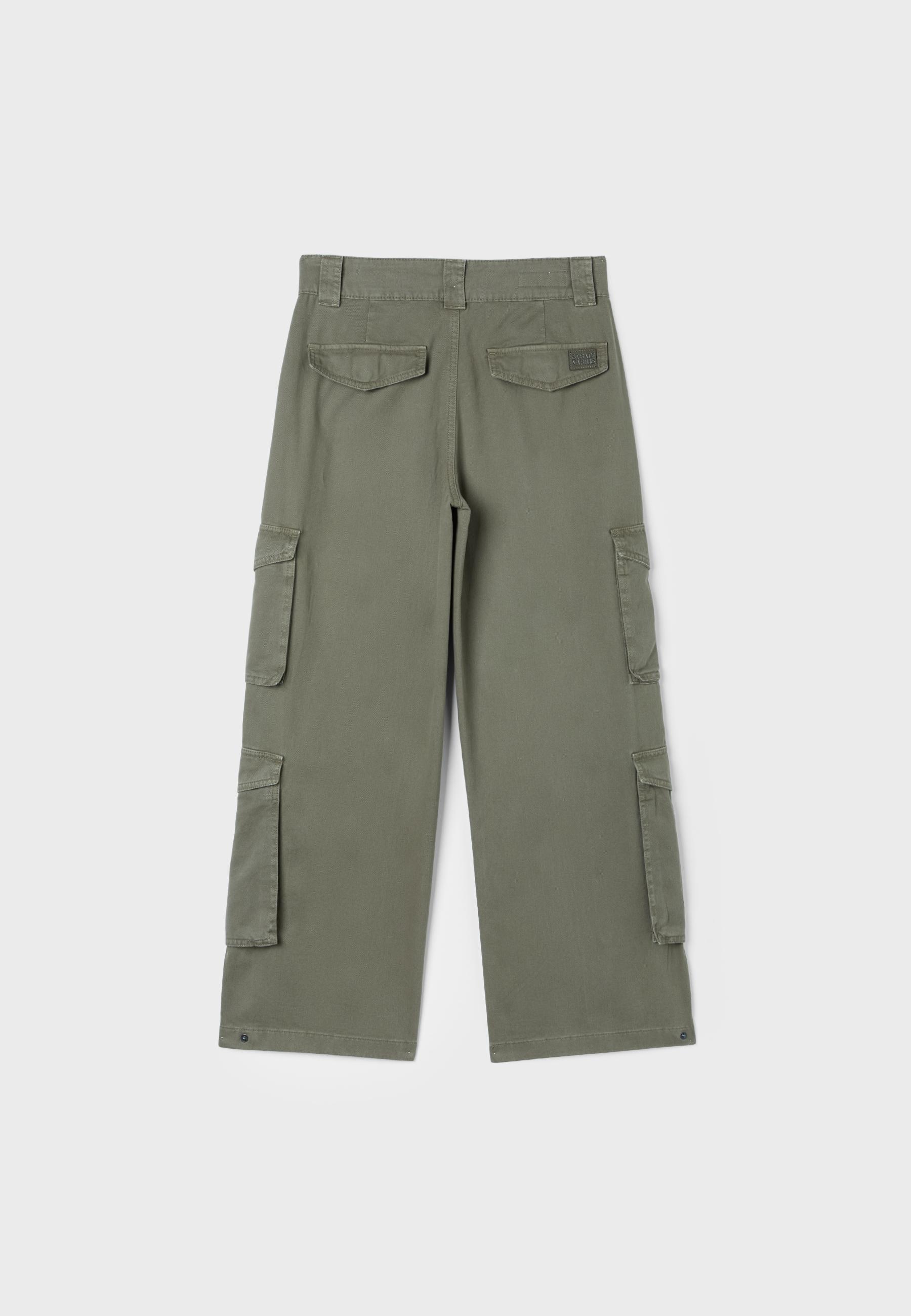 Straight cargo trousers — Khaki