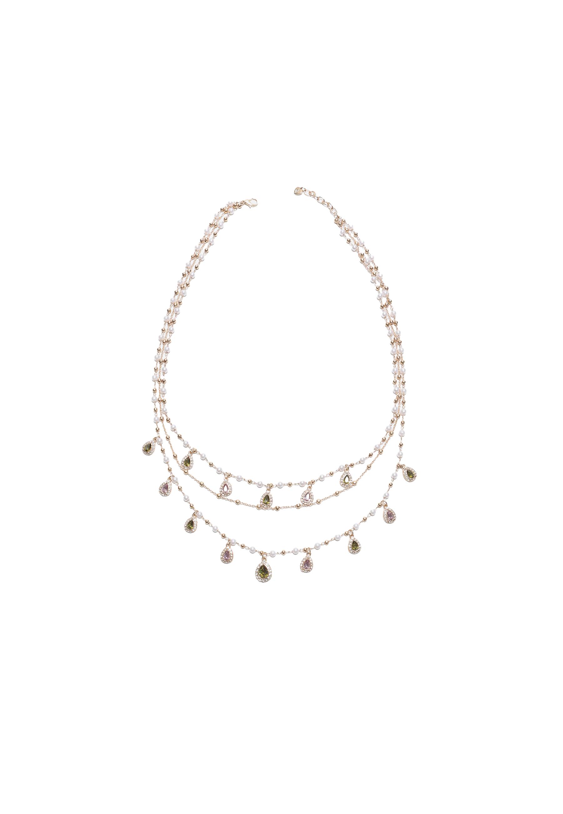 Long multi-charm necklace — Gold