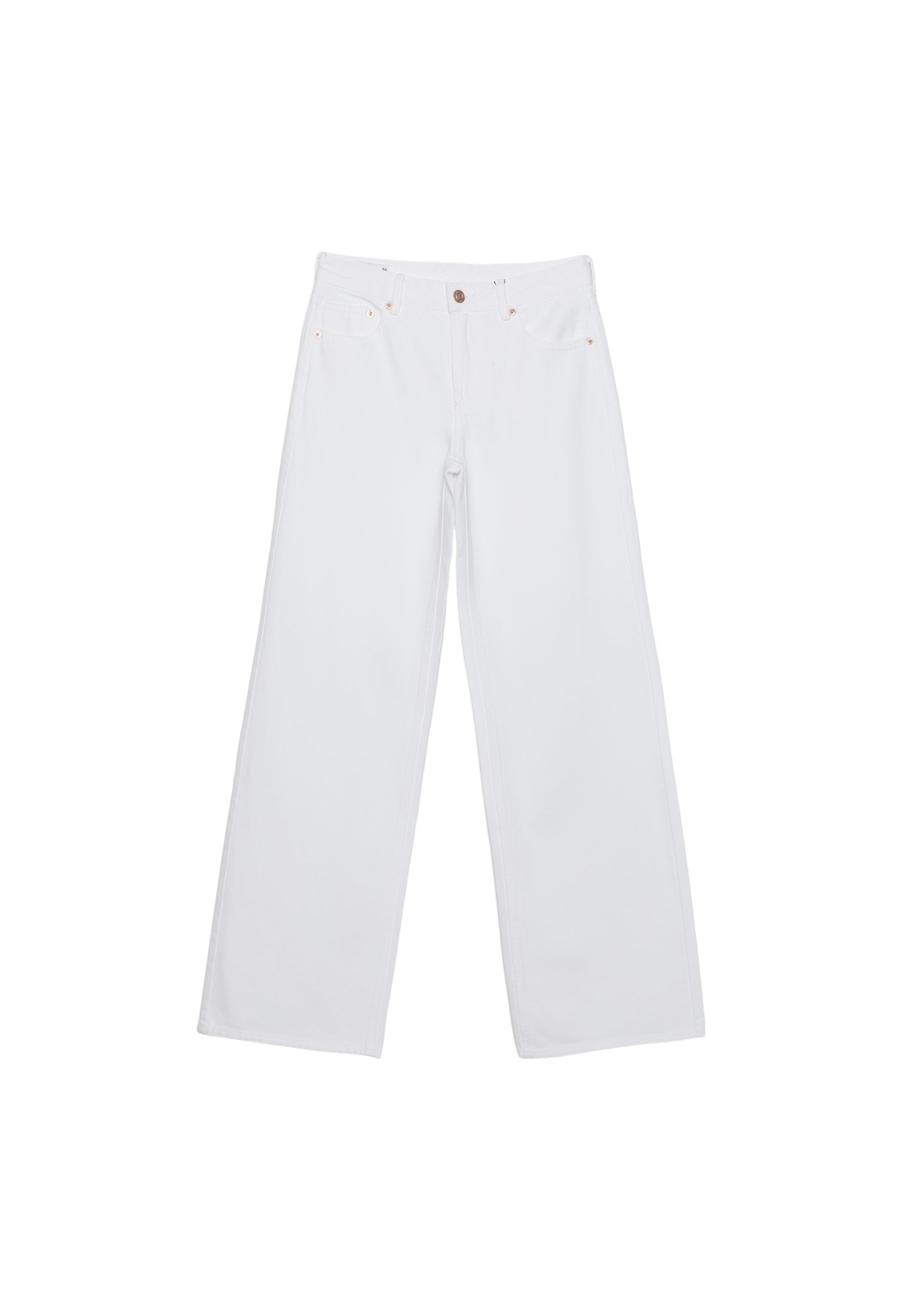D91 low-rise wide-leg twill jeans — White