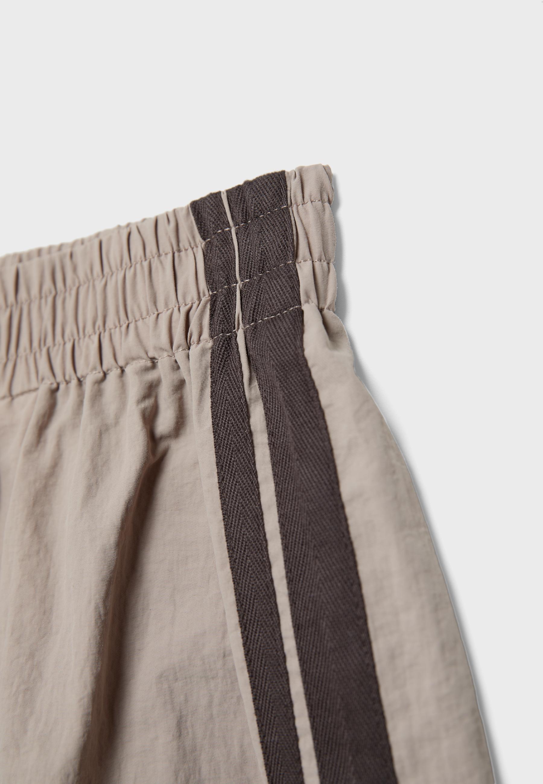 Technical mini shorts — Stone