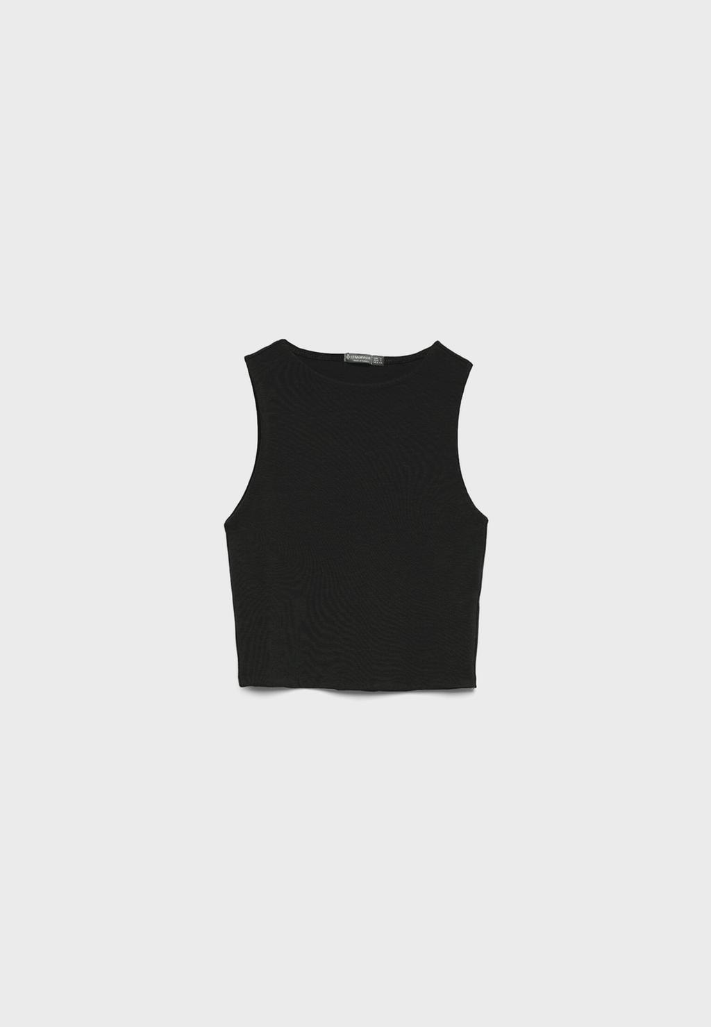 Ärmelloses Baumwoll-T-Shirt
