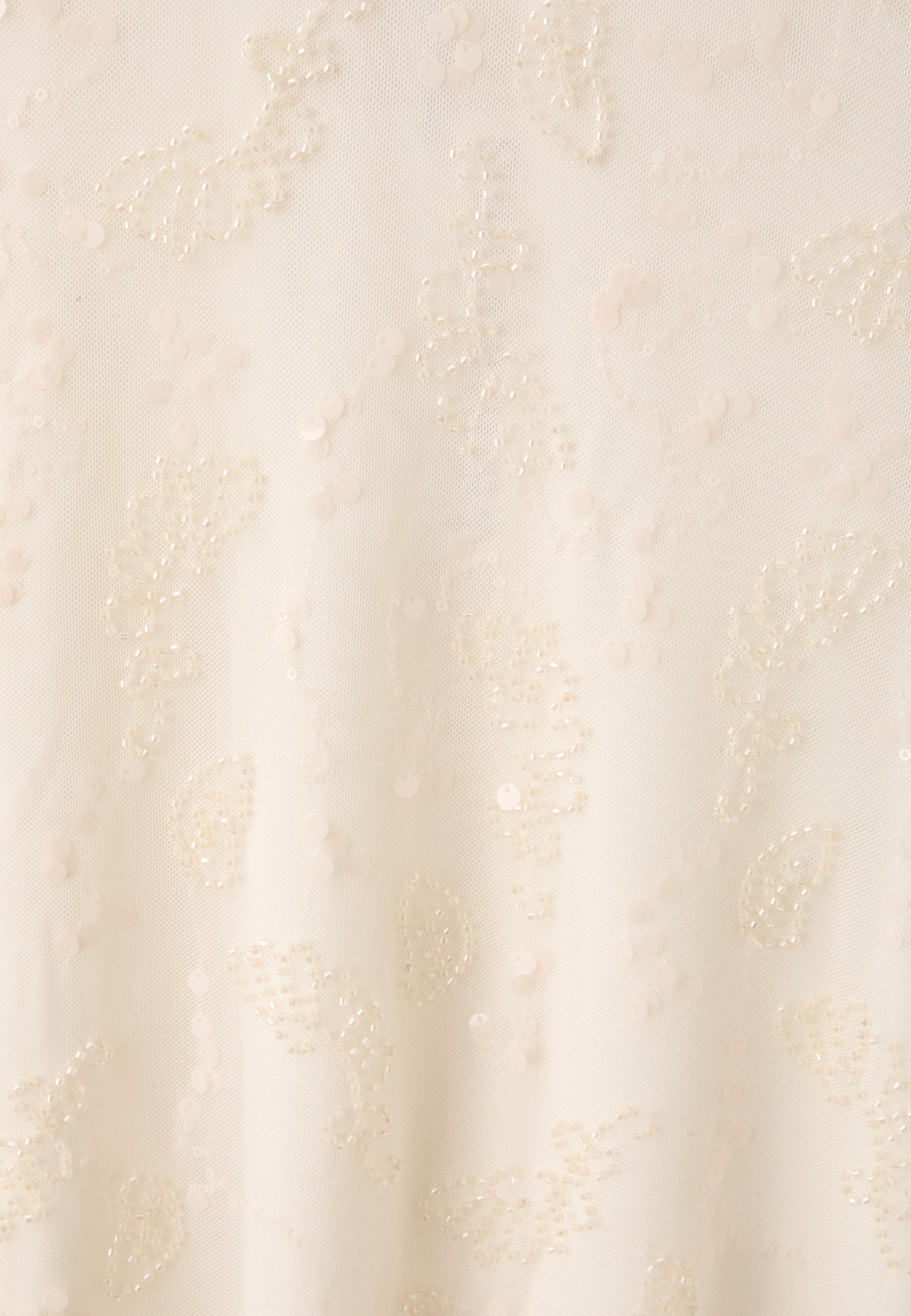 Rhinestone short dress — Vanilla