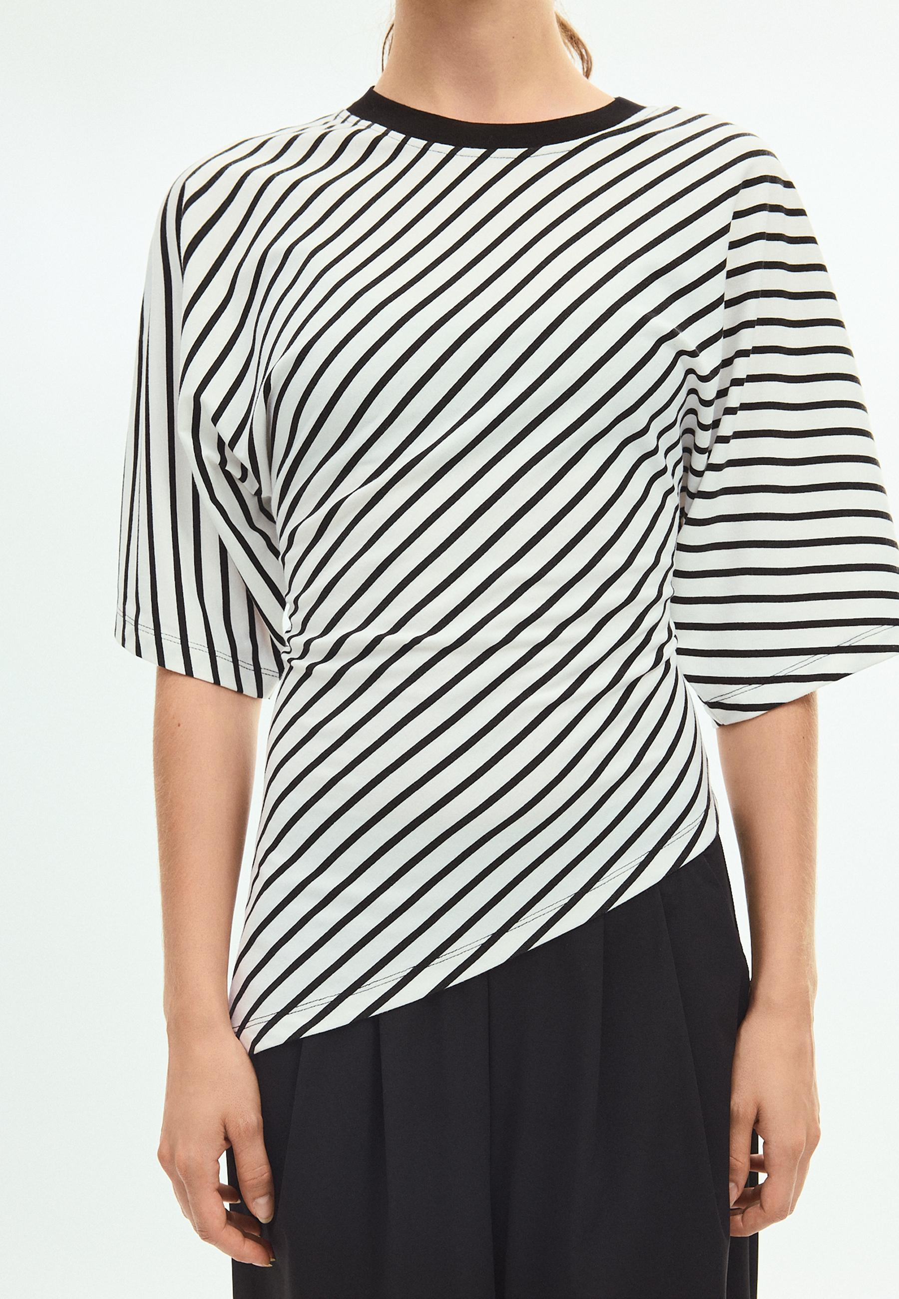 Striped short sleeve T-shirt — Ecru