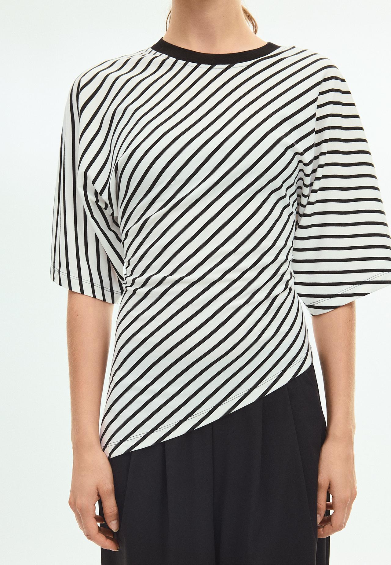 Striped short sleeve T-shirt — Ecru