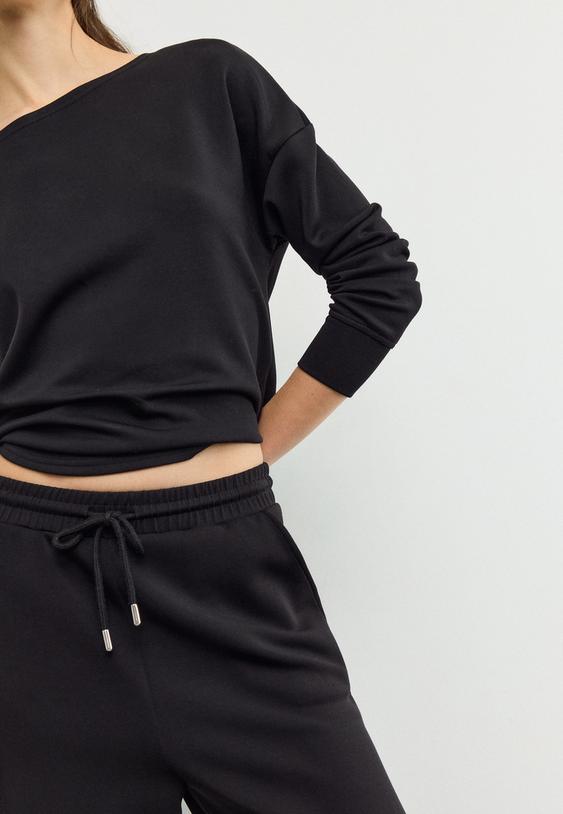 joggingbroek palazzo met zachte touch