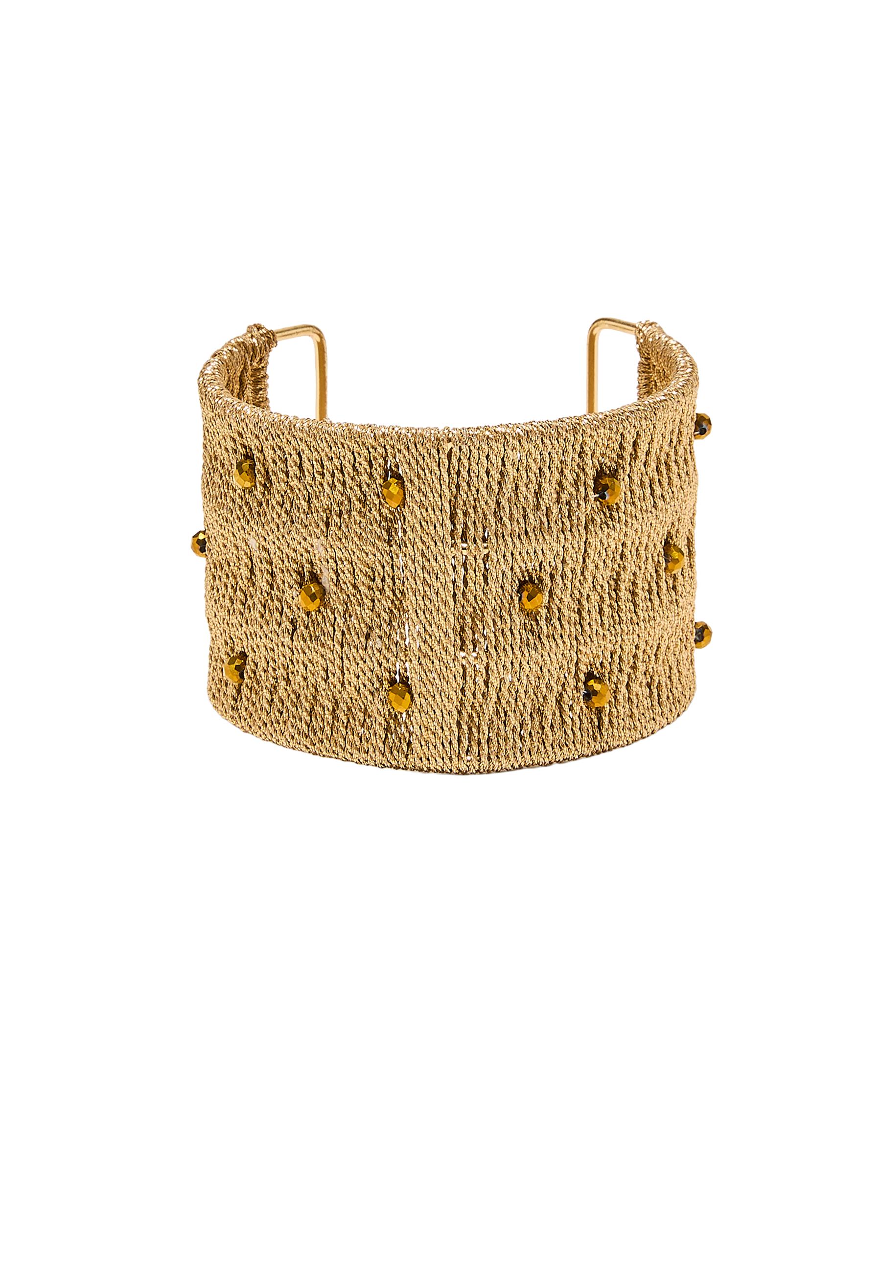 Raffia effect bracelet — Ecru