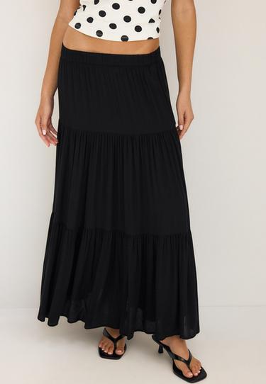 Boho midi skirt — Black 3