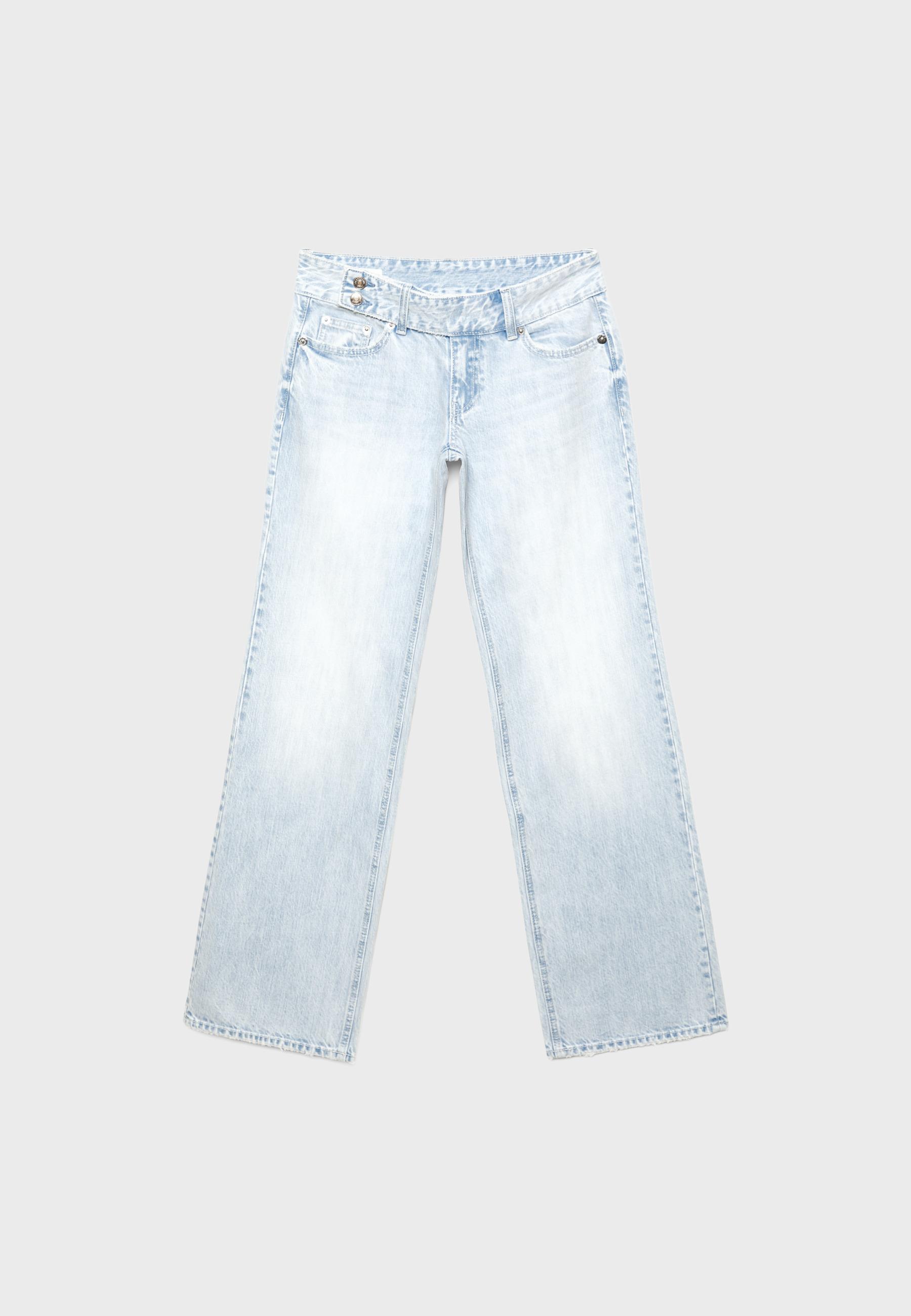 Low-rise carpenter straight jeans — LIGHT BLEACH