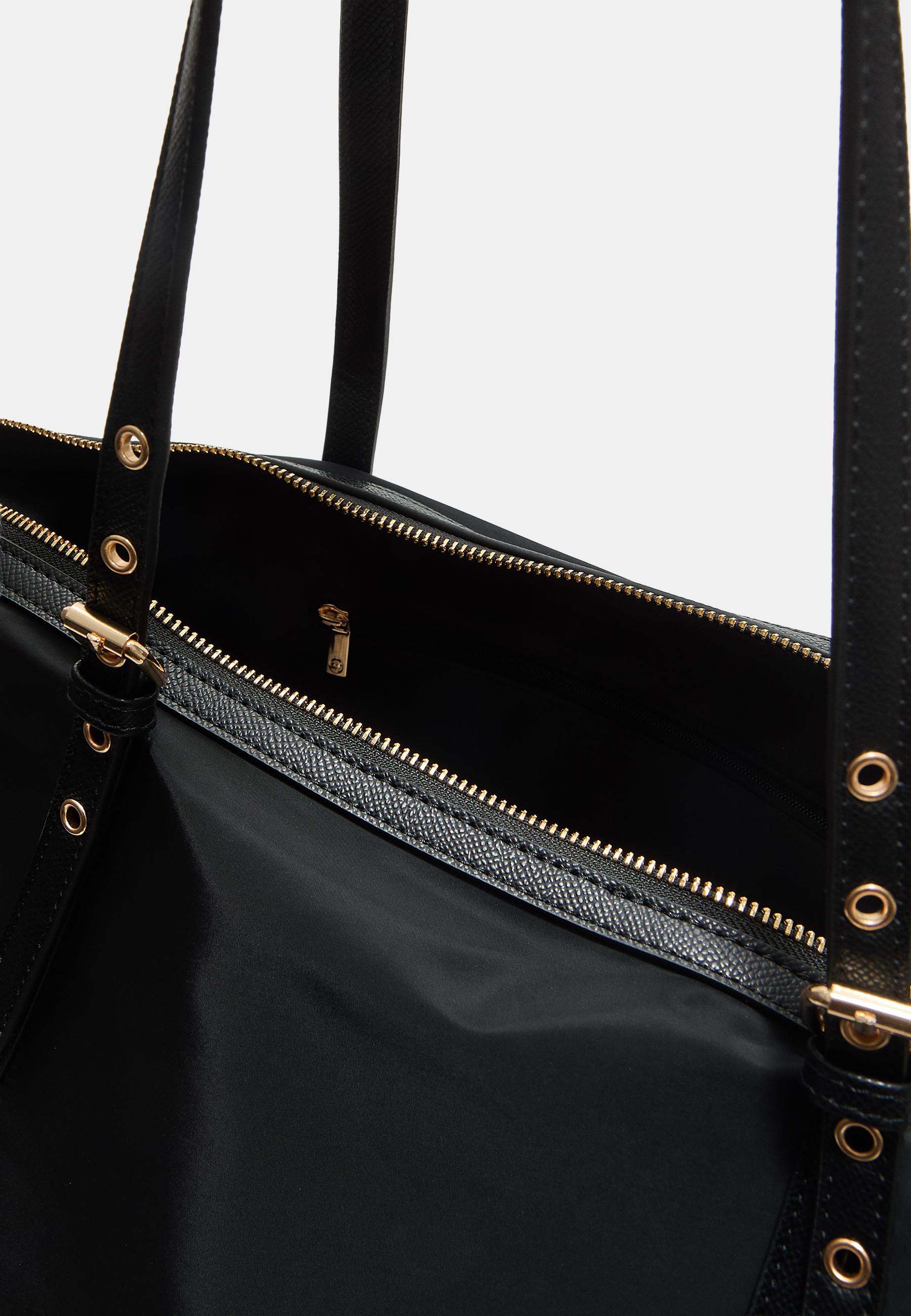 Contrast shopper bag — Black