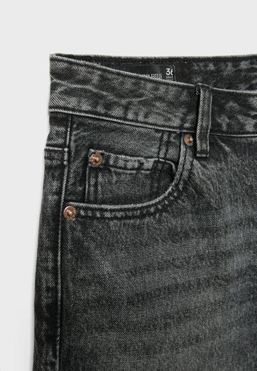 Baggy denim Bermuda shorts — DARK GREY DENIM WASH 8