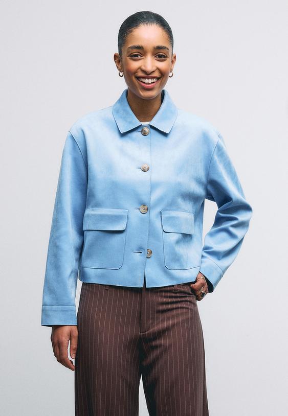 Cepli suni süet ceket - Görsel 3