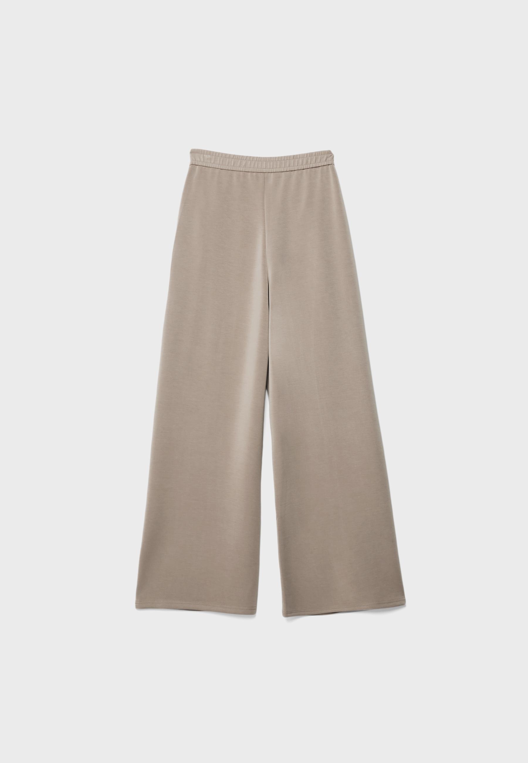 Soft-touch darted trousers — Beige