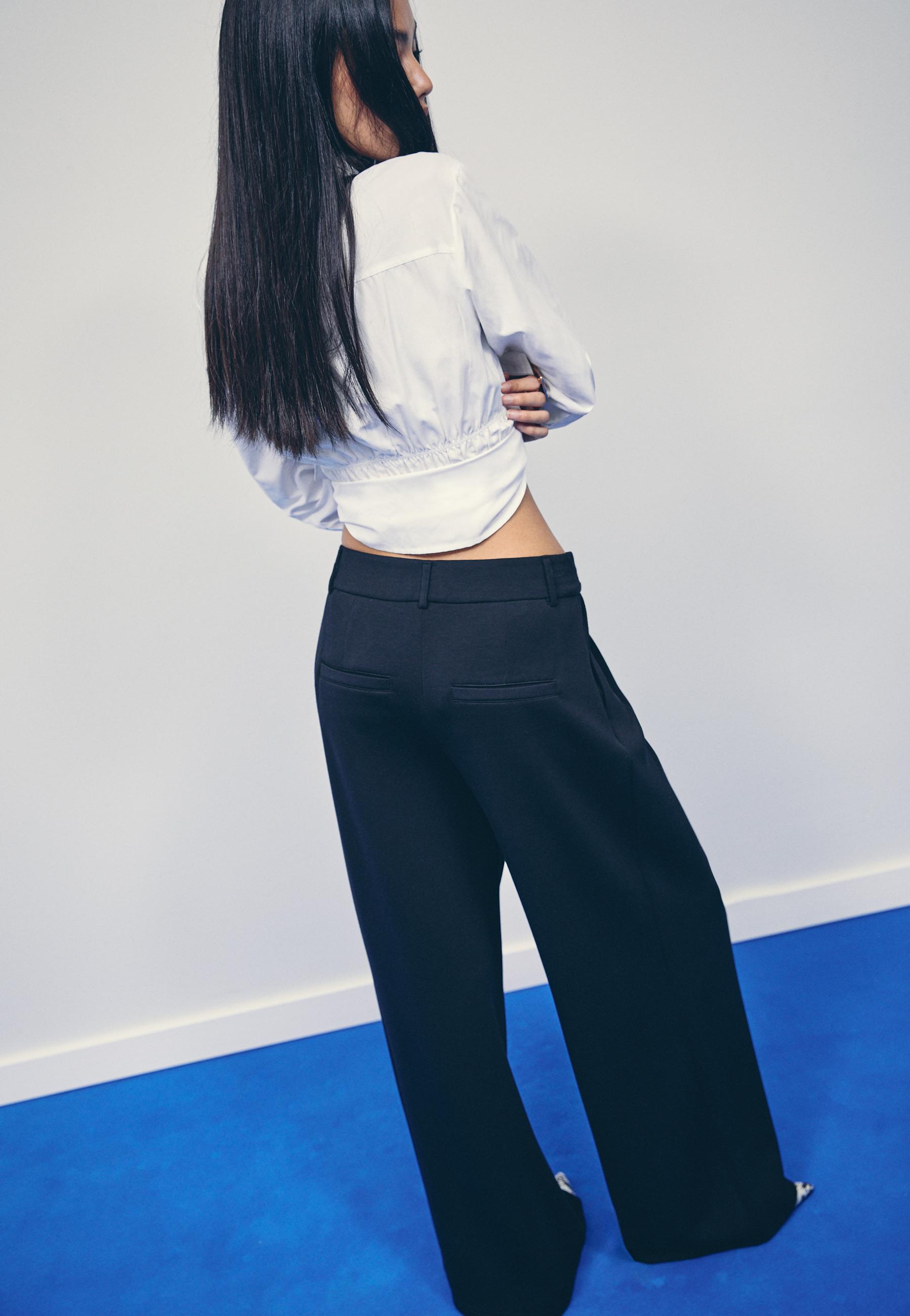 Soft-touch smart trousers — Black