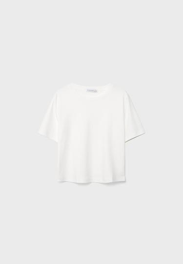 T-shirt basique boxy heavy weight - T-shirts femme | Stradivarius France