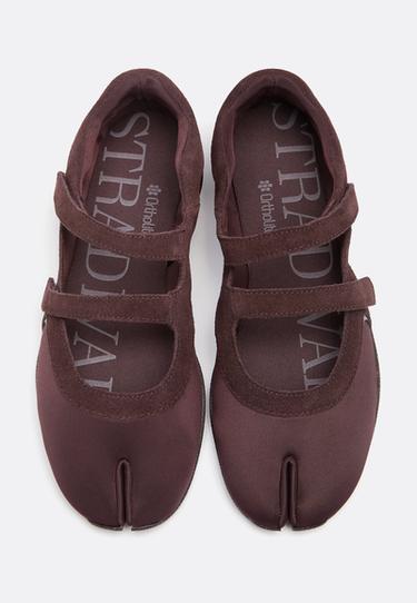 S032 split toecap sneakerinas — BROWN 3
