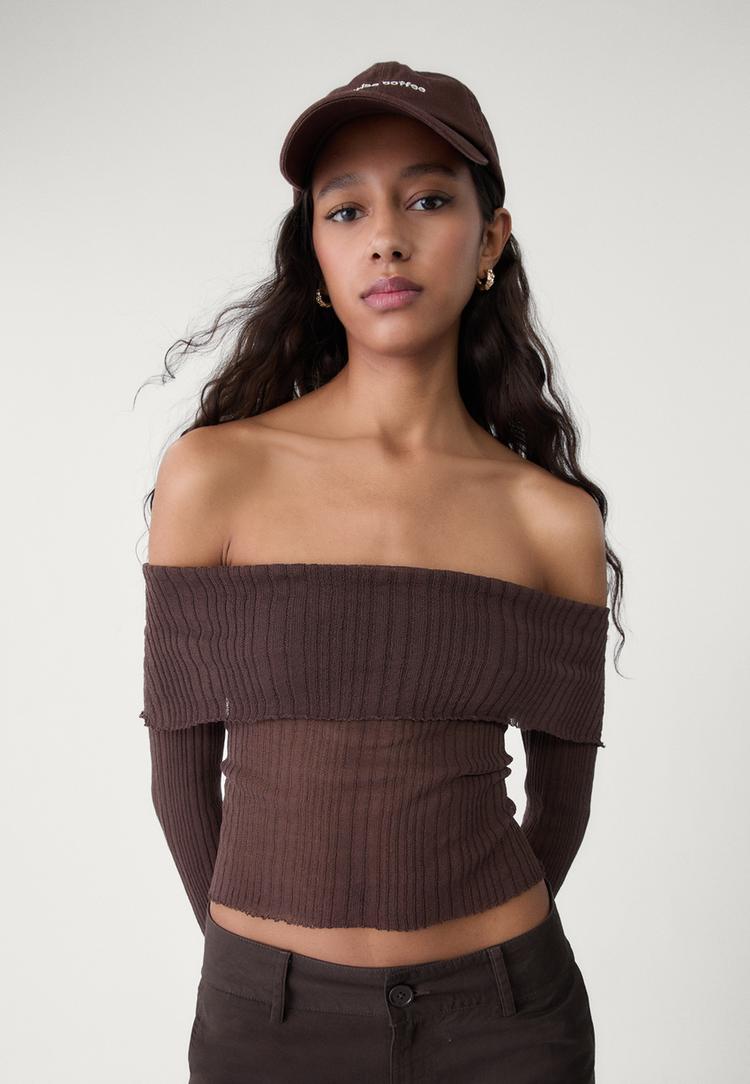 jersey cuello bardot