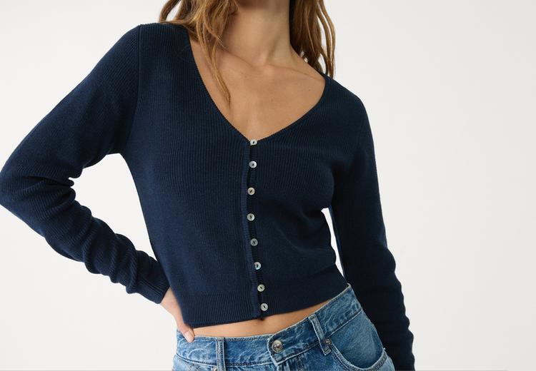 chaqueta punto botones