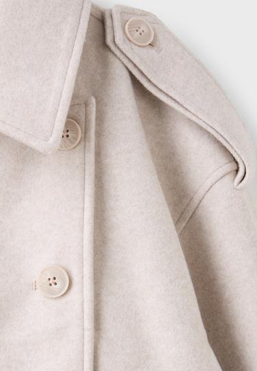 Oversize soft-touch trench coat — Ecru 9