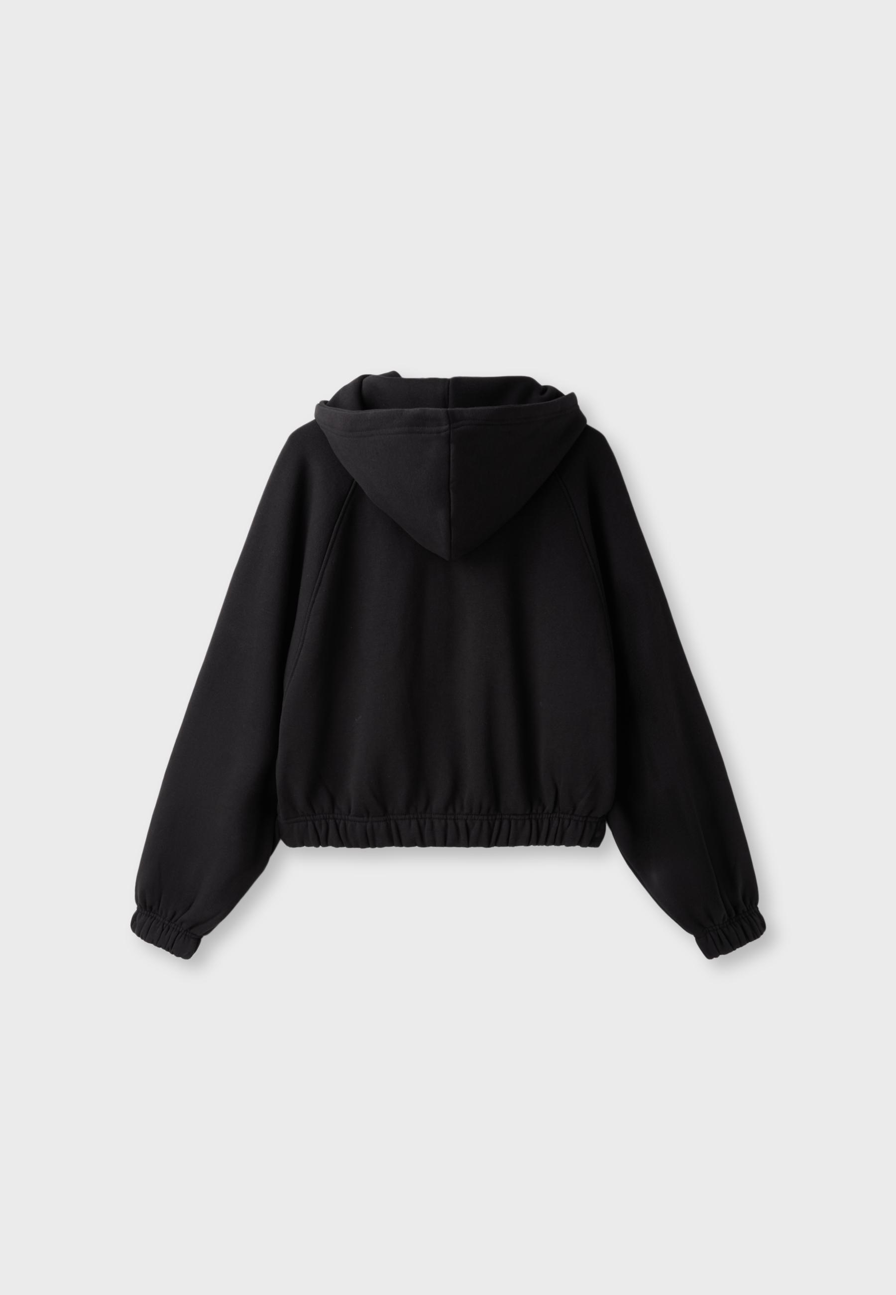 Zip-up hoodie — Black