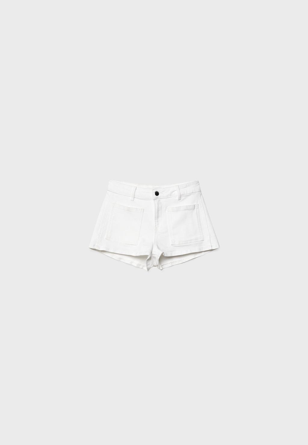 Micro short denim bolsillos