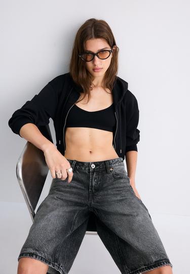 Soft-touch zip-up sweatshirt — Black 6