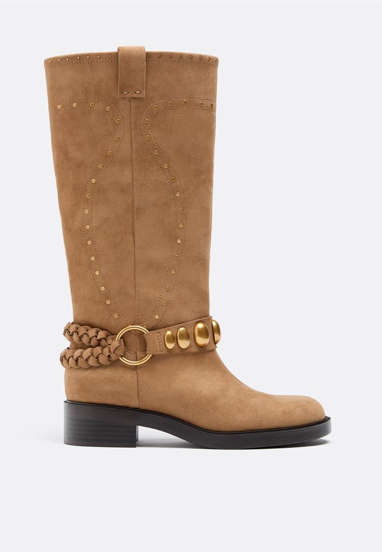 Ravne Motociklističke Čizme Od Umjetne Kože