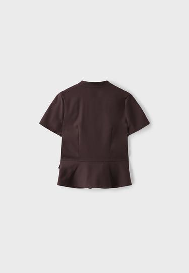 Fitted short sleeve shirt — Brown 8